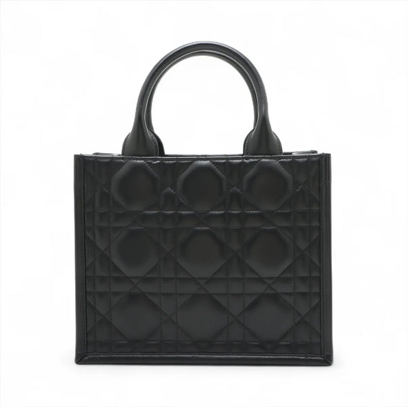 Christian Dior Black Macrocannage Calfskin Small Dior Book Tote [Clearance Sale]