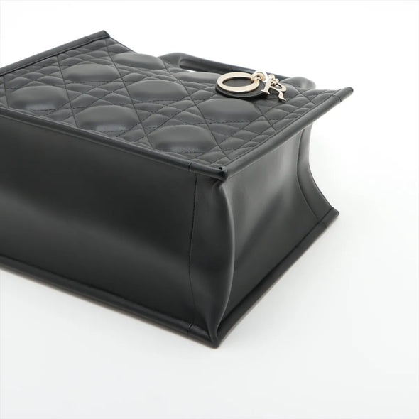 Christian Dior Black Macrocannage Calfskin Small Dior Book Tote [Clearance Sale]