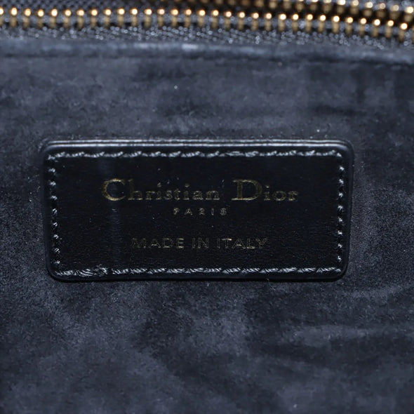 Christian Dior Black Macrocannage Calfskin Small Dior Book Tote [Clearance Sale]