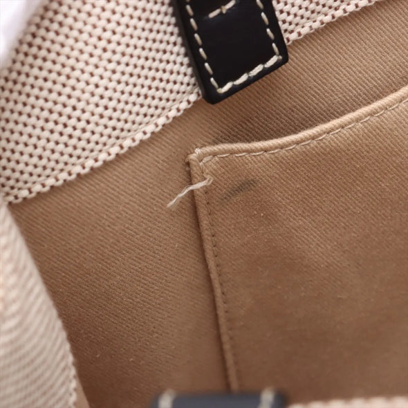 Chloe Black and Beige Canvas Medium Woody Tote Bag [Clearance Sale]