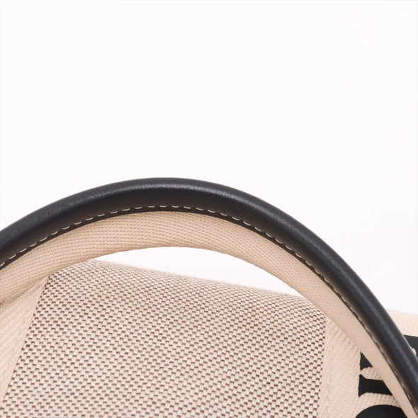 Chloe Black and Beige Canvas Medium Woody Tote Bag [Clearance Sale]