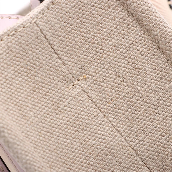 Chloe Pink and Beige Canvas Small Woody Tote Bag [Clearance Sale]