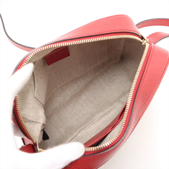 Gucci Red Leather Canvas Small Shoulder Bag [Clearance Sale]