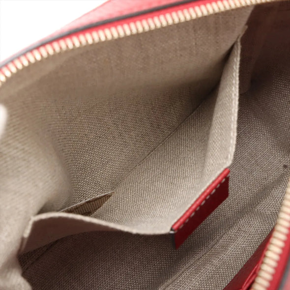 Gucci Red Leather Canvas Small Shoulder Bag [Clearance Sale]
