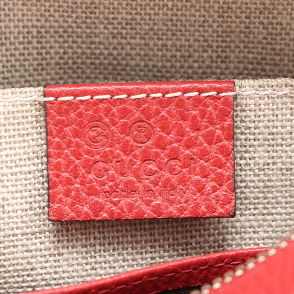Gucci Red Leather Canvas Small Shoulder Bag [Clearance Sale]