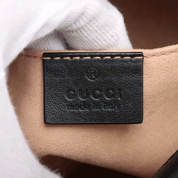 Gucci Black Leather GG Marmont Small Shoulder Bag [Clearance Sale]