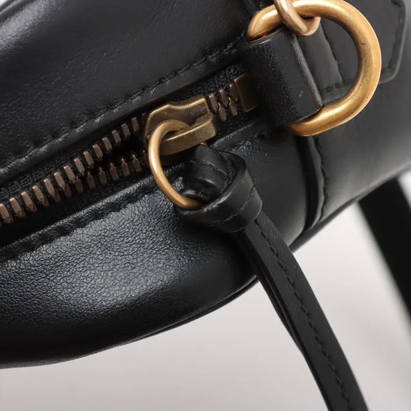 Gucci Black Leather GG Marmont Small Shoulder Bag [Clearance Sale]