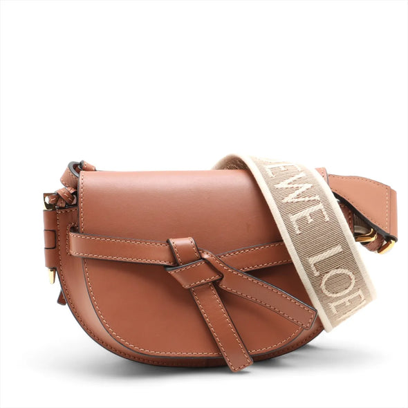 Loewe Brown Leather Mini Gate Bag  [Clearance Sale]