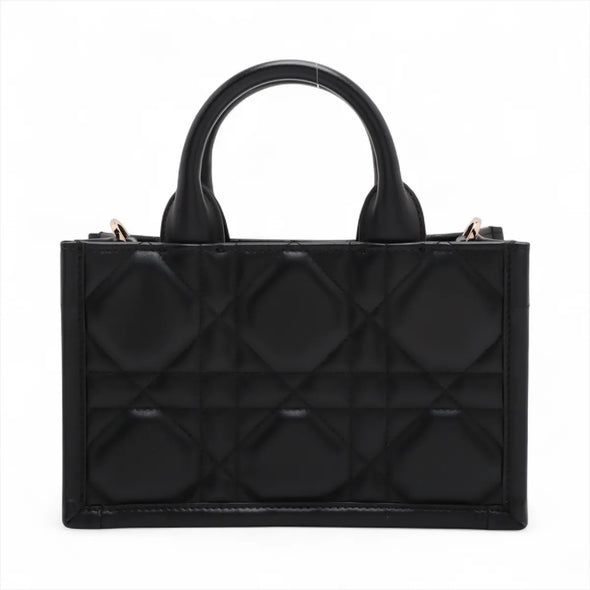 Christian Dior Black Macrocannage Calfskin Mini Dior Book Tote [Clearance Sale]