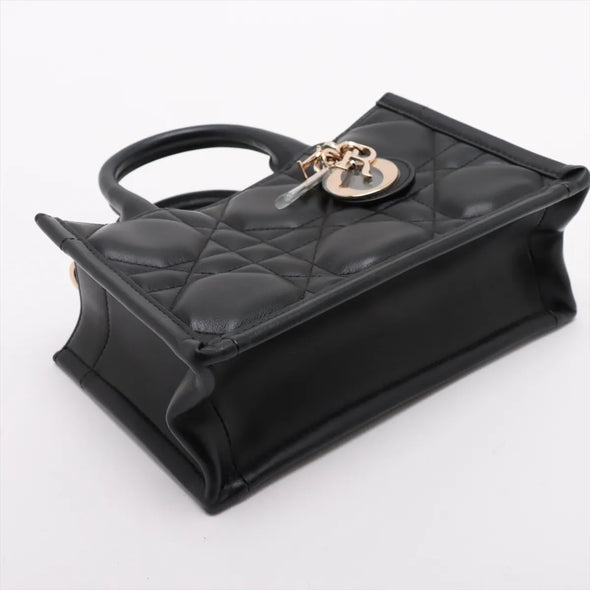 Christian Dior Black Macrocannage Calfskin Mini Dior Book Tote [Clearance Sale]