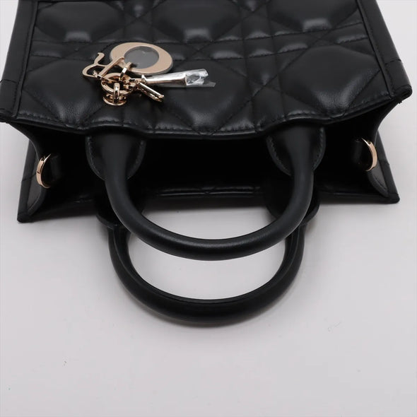 Christian Dior Black Macrocannage Calfskin Mini Dior Book Tote [Clearance Sale]