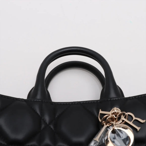 Christian Dior Black Macrocannage Calfskin Mini Dior Book Tote [Clearance Sale]