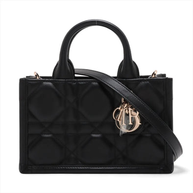 Christian Dior Black Macrocannage Calfskin Mini Dior Book Tote [Clearance Sale]