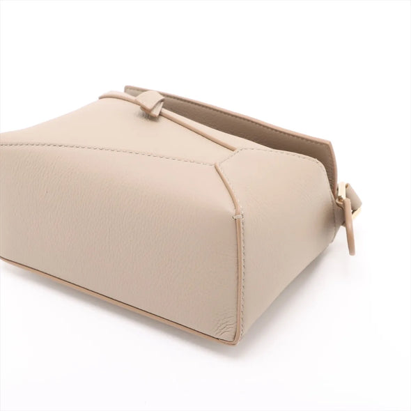 Loewe Beige Leather Mini Puzzle Bag [Clearance Sale]
