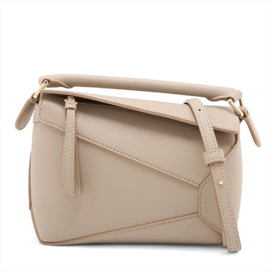 Loewe Beige Leather Mini Puzzle Bag [Clearance Sale]