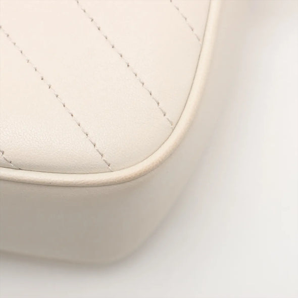 Gucci White Leather Blondie Small Shoulder Bag [Clearance Sale]