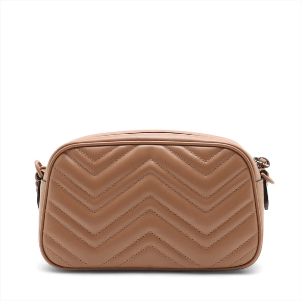 Gucci Beige Leather GG Marmont Small Shoulder Bag [Clearance Sale]