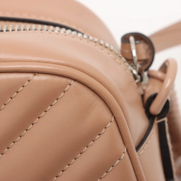 Gucci Beige Leather GG Marmont Small Shoulder Bag [Clearance Sale]