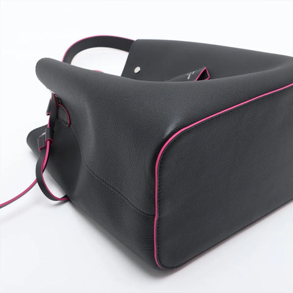 Louis Vuitton Black Leather Lock Me Bucket Bag [Clearance Sale]