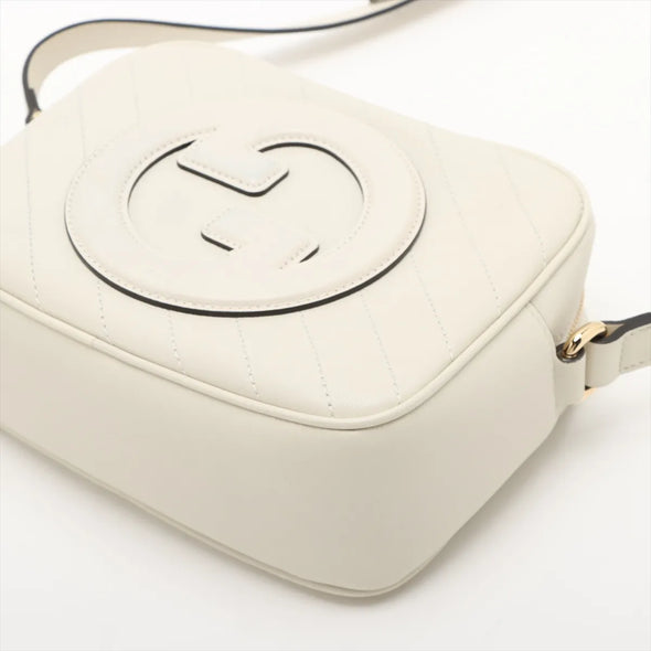Gucci White Leather Blondie Small Shoulder Bag [Clearance Sale]