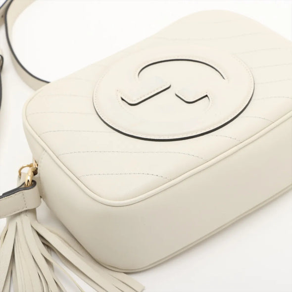 Gucci White Leather Blondie Small Shoulder Bag [Clearance Sale]