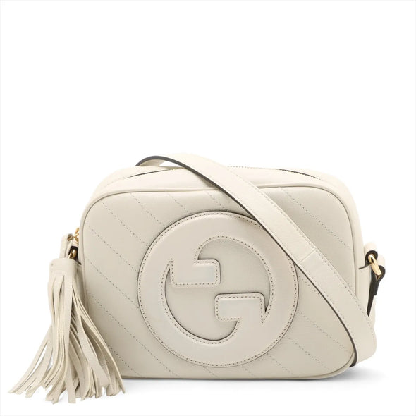 Gucci White Leather Blondie Small Shoulder Bag [Clearance Sale]