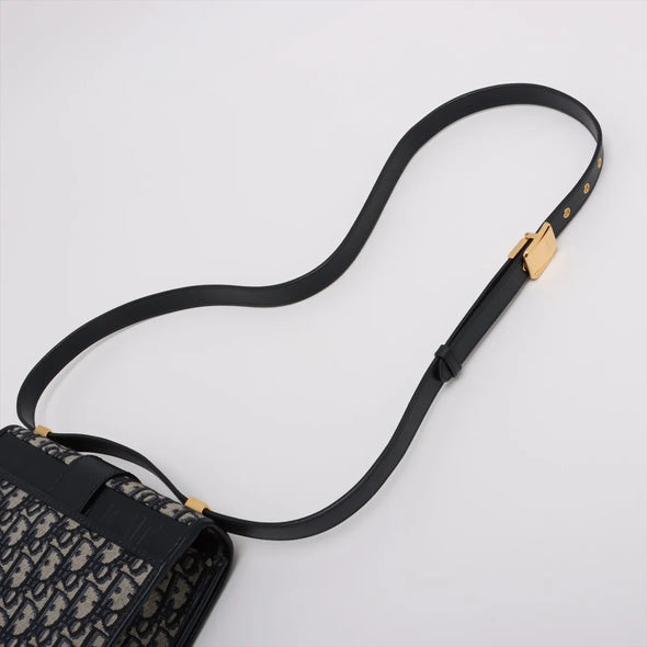 Christian Dior Blue Dioe Oblique Jacquard 30 Montaigne Chain Bag [Clearance Sale]