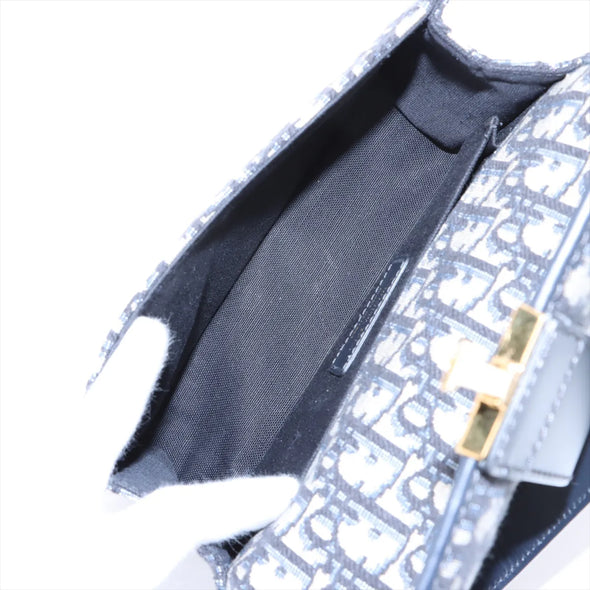 Christian Dior Blue Dioe Oblique Jacquard 30 Montaigne Chain Bag [Clearance Sale]