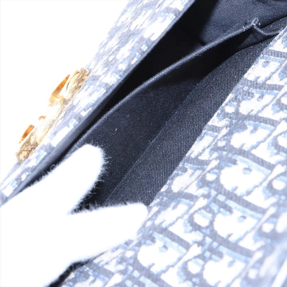 Christian Dior Blue Dioe Oblique Jacquard 30 Montaigne Chain Bag [Clearance Sale]