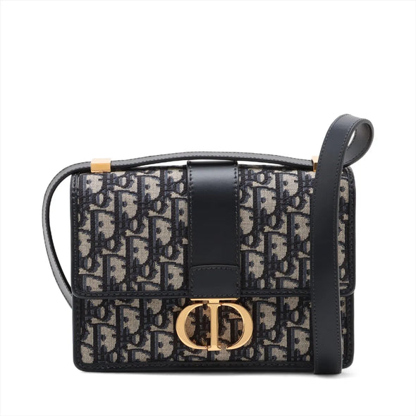 Christian Dior Blue Dioe Oblique Jacquard 30 Montaigne Chain Bag [Clearance Sale]