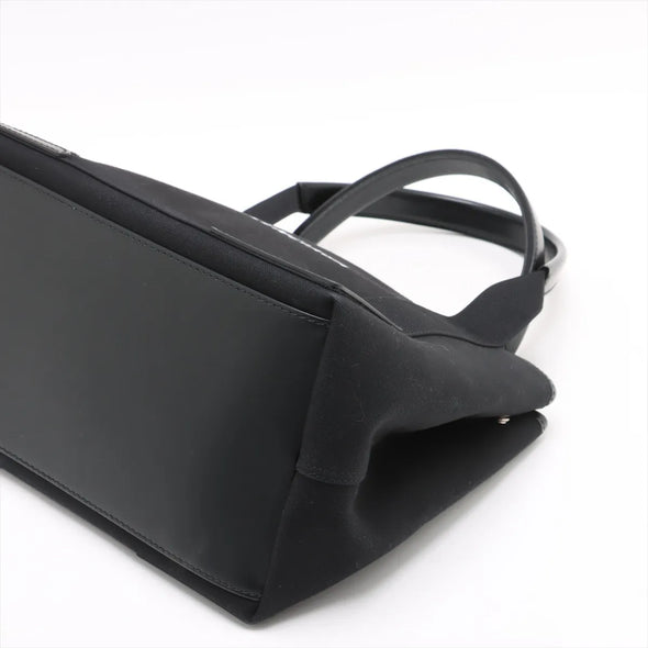 Balenciaga Black Canvas Navy Cabas [Clearance Sale]