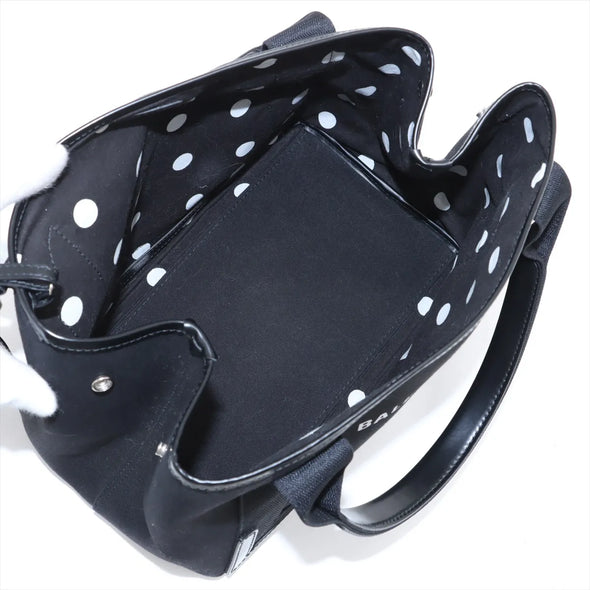 Balenciaga Black Canvas Navy Cabas [Clearance Sale]