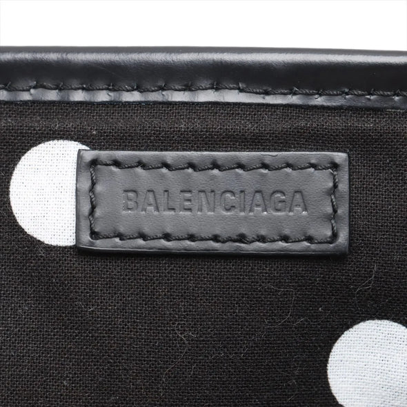 Balenciaga Black Canvas Navy Cabas [Clearance Sale]