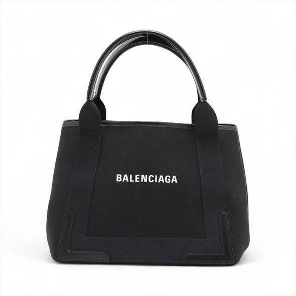 Balenciaga Black Canvas Navy Cabas [Clearance Sale]