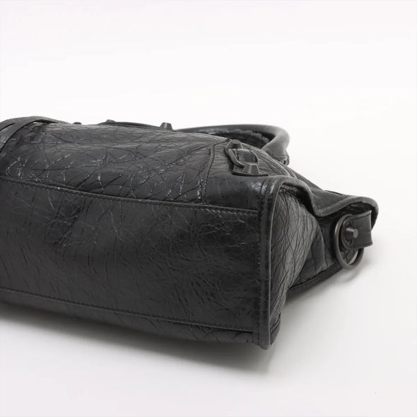 Balenciaga Black Leather Small Le City Bag  [Clearance Sale]
