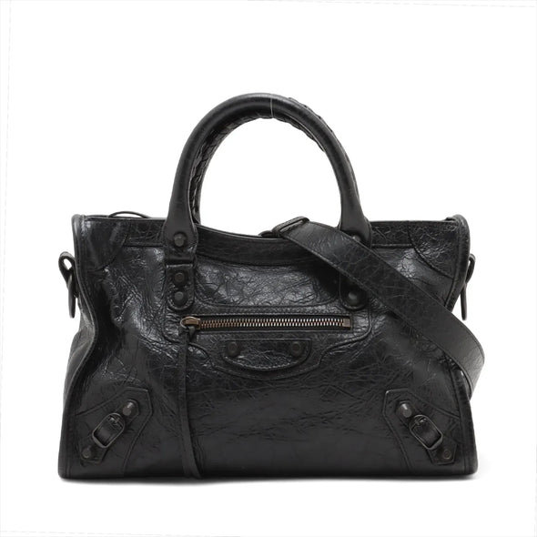 Balenciaga Black Leather Small Le City Bag  [Clearance Sale]