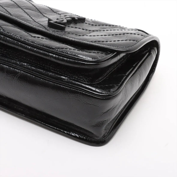Saint Laurent Black Vintage Leather Niki Baby [Clearance Sale]