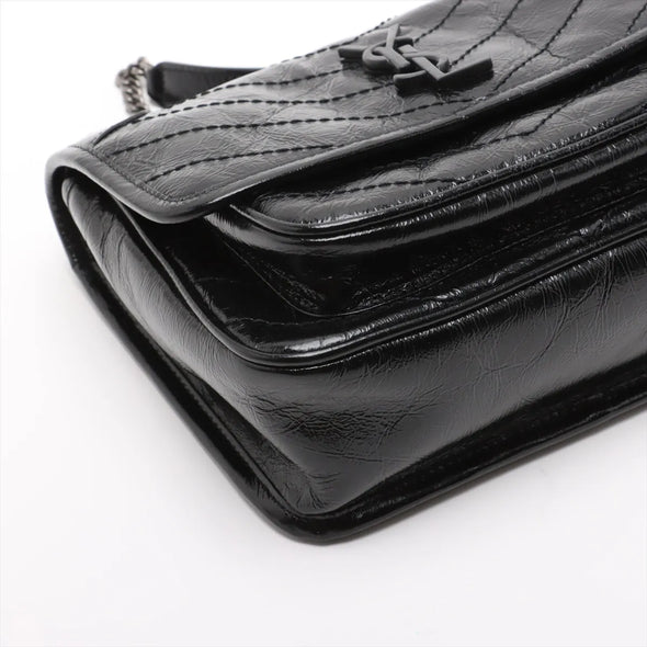 Saint Laurent Black Vintage Leather Niki Baby [Clearance Sale]