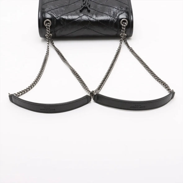 Saint Laurent Black Vintage Leather Niki Baby [Clearance Sale]