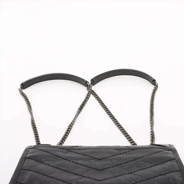 Saint Laurent Black Vintage Leather Niki Baby [Clearance Sale]