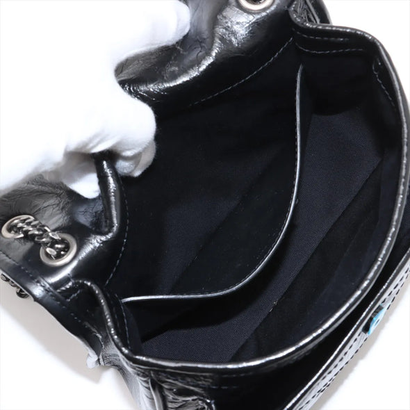 Saint Laurent Black Vintage Leather Niki Baby [Clearance Sale]