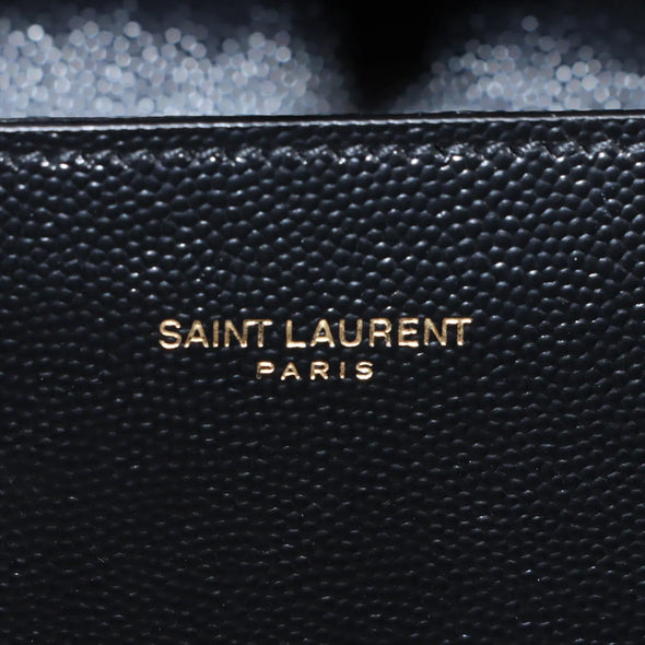 Saint Laurent Black Grained Leather Cassandra Mini Top Handle [Clearance Sale]