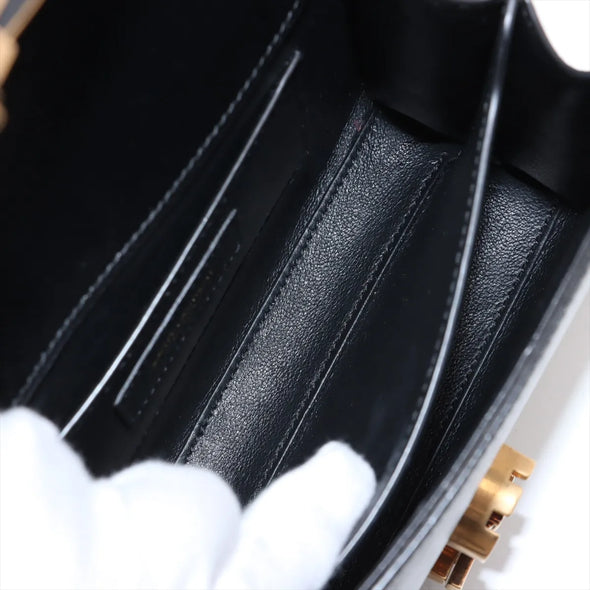 Saint Laurent Black Grained Leather Cassandra Mini Top Handle [Clearance Sale]