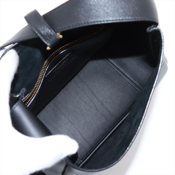 Saint Laurent Black Leather LE 5 A 7 Hobo Bag [Clearance Sale]