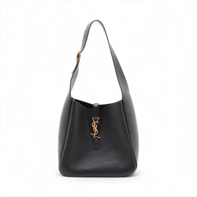 Saint Laurent Black Leather LE 5 A 7 Hobo Bag [Clearance Sale]