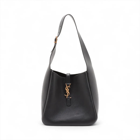 Saint Laurent Black Leather LE 5 A 7 Hobo Bag [Clearance Sale]