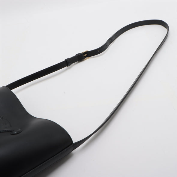 Celine Black Leather Triomphe Small Bucket Bag [Clearance Sale]