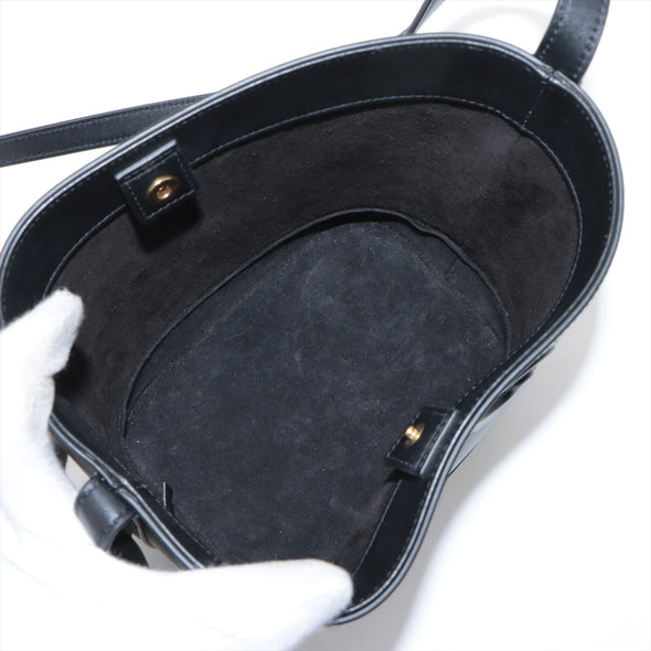 Celine Black Leather Triomphe Small Bucket Bag [Clearance Sale]