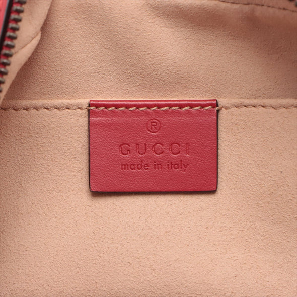 Gucci Red Leather GG Marmont Small Shoulder Bag [Clearance Sale]