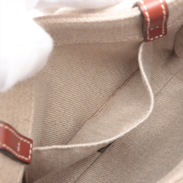 Chloe Brown Beige Canvas Mini Woody Tote Bag [Clearance Sale]